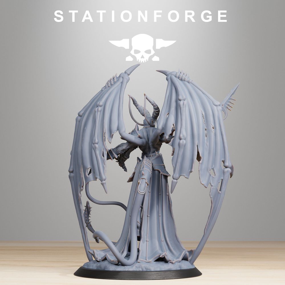 Hellspawn Demon Queen, Hellspawn proxy miniature, 28mm heroic scale unpainted resin, view 5