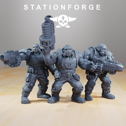 Imperial Army RoyalGuard Guerrillas (3 Units), Imperial Army proxy miniature, 28mm heroic scale unpainted resin