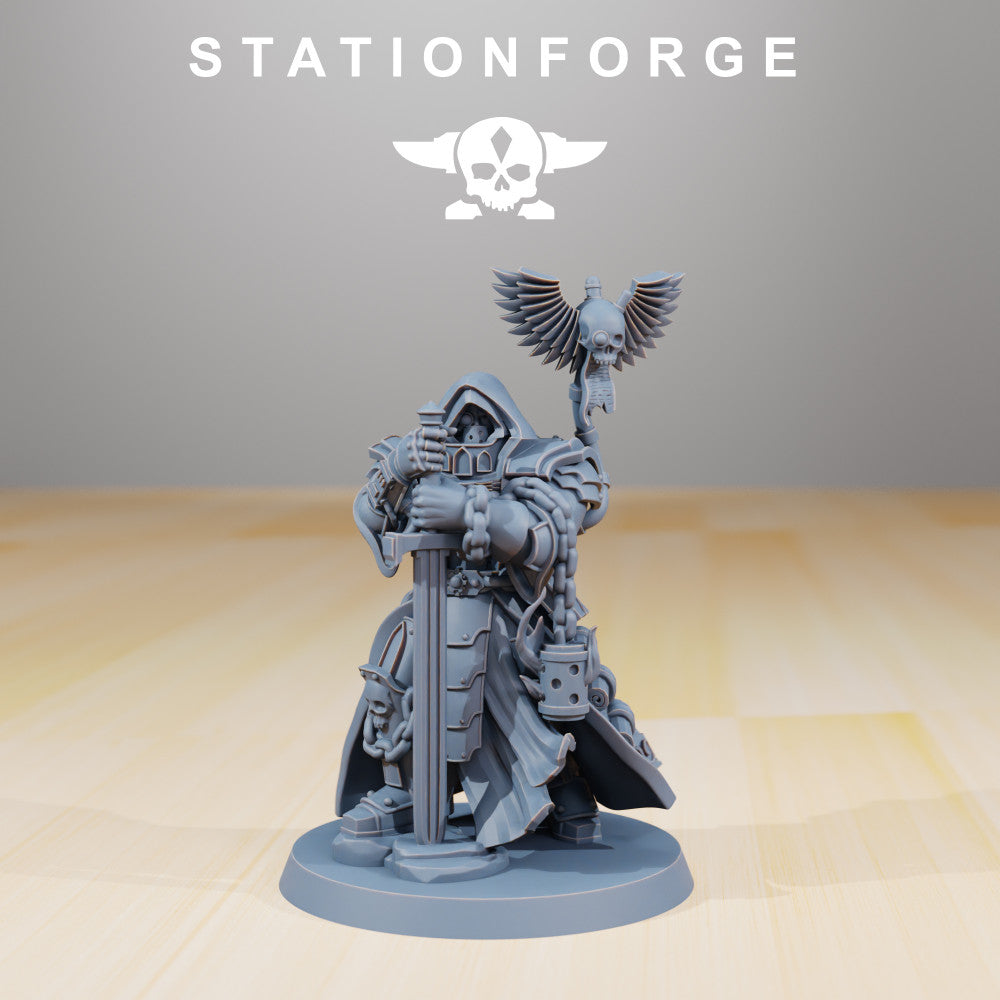 Inquisition The Interrogator, Inquisition proxy miniature, 28mm heroic scale unpainted resin