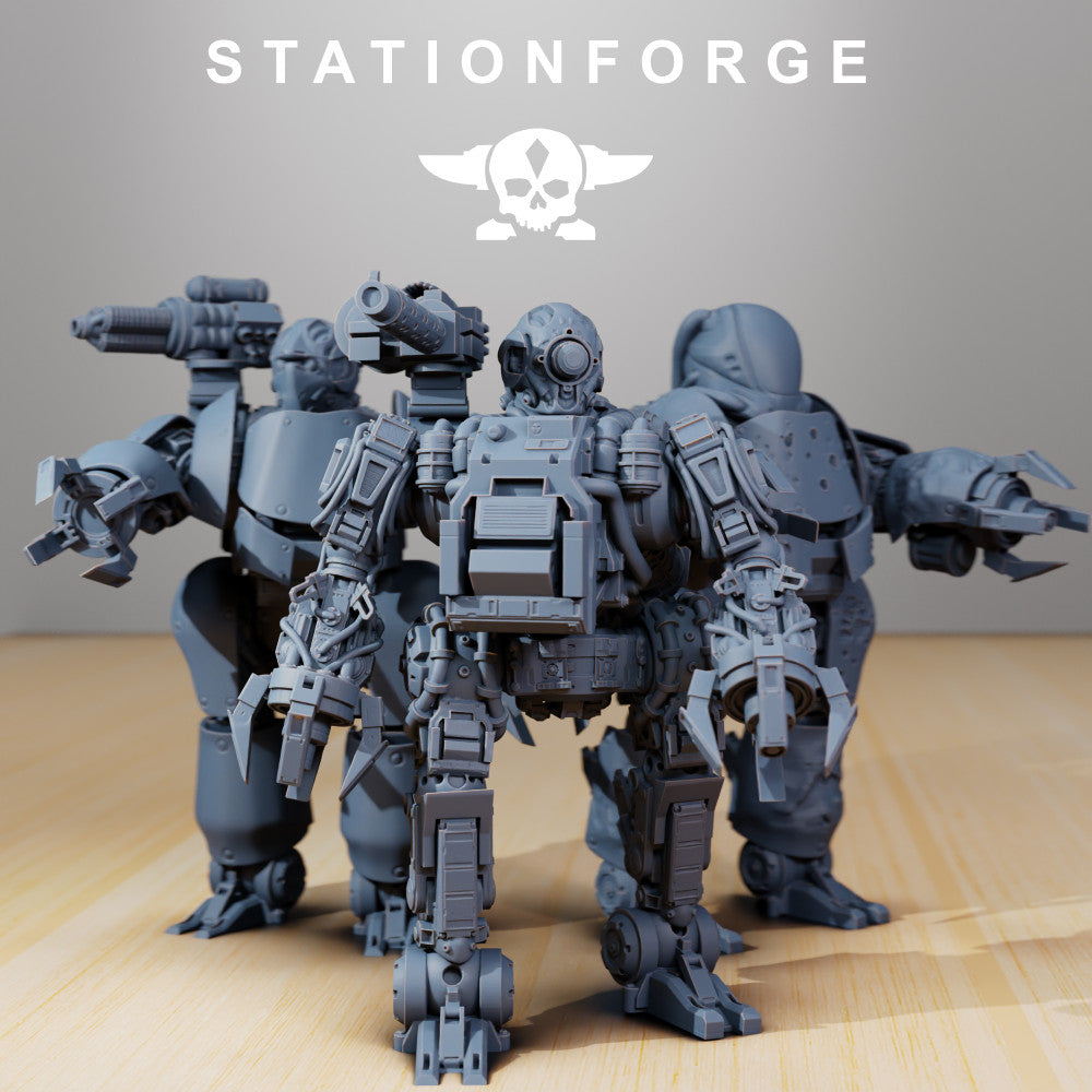 Tech Priests Robot Droidtex, Tech Priests proxy miniature, 28mm heroic scale unpainted resin, view 2