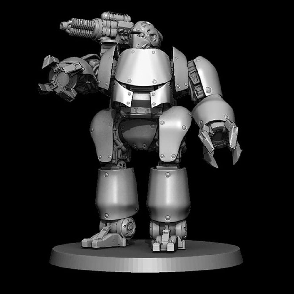 Tech Priests Robot Droidtex, Tech Priests proxy miniature, 28mm heroic scale unpainted resin, view 5