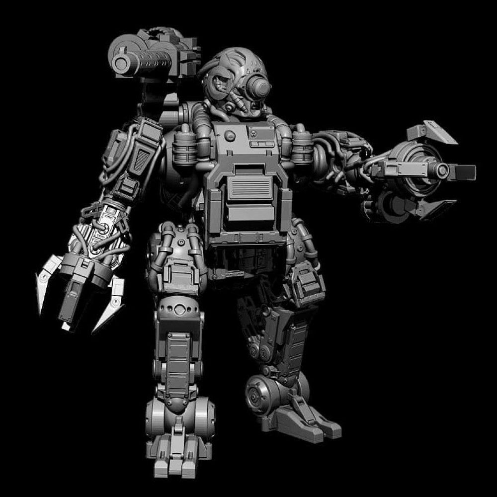 Tech Priests Robot Droidtex, Tech Priests proxy miniature, 28mm heroic scale unpainted resin, view 6