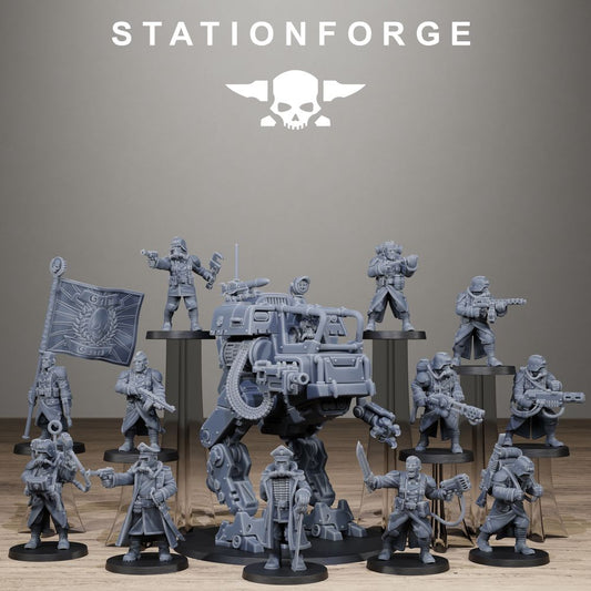 GrimGuard Starter Pack, miniature bundle, 28mm heroic scale unpainted resin