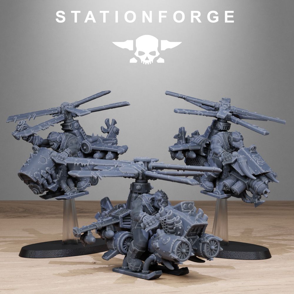 Orkaz Starter Pack, miniature bundle, 28mm heroic scale unpainted resin, view 2