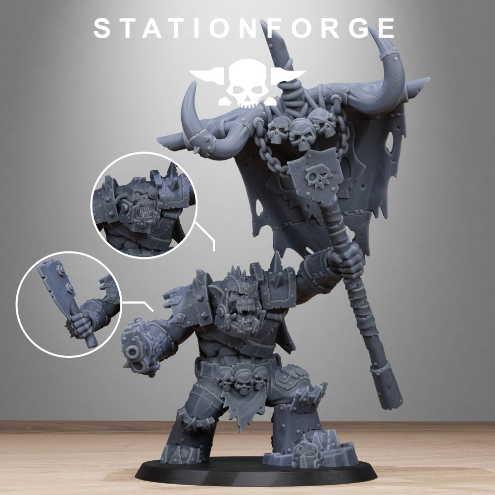 Orkaz Starter Pack, miniature bundle, 28mm heroic scale unpainted resin, view 3