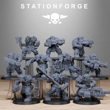 Orkaz Starter Pack, miniature bundle, 28mm heroic scale unpainted resin, view 4