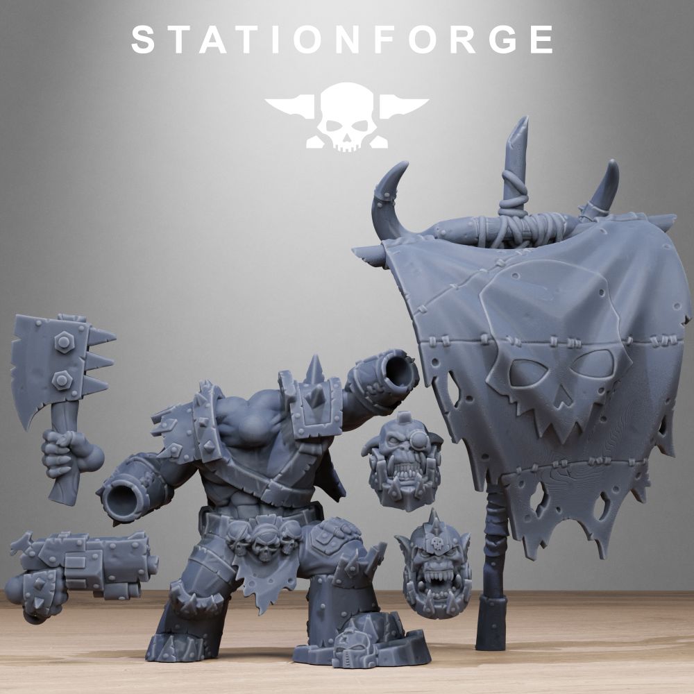 Orkaz Starter Pack, miniature bundle, 28mm heroic scale unpainted resin, view 6