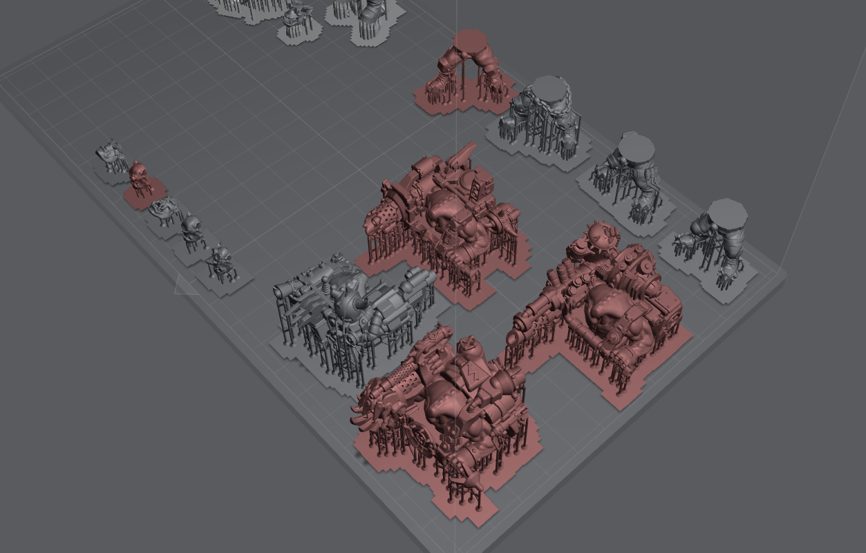 Orks Maraderz Mob, proxy miniature, squad, 28mm heroic scale unpainted resin, view 4