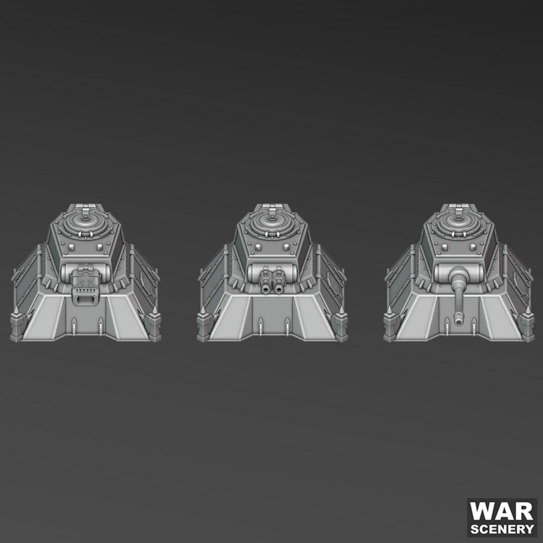 Gun Emplacements (3 Pack), Apocalypse Fortress