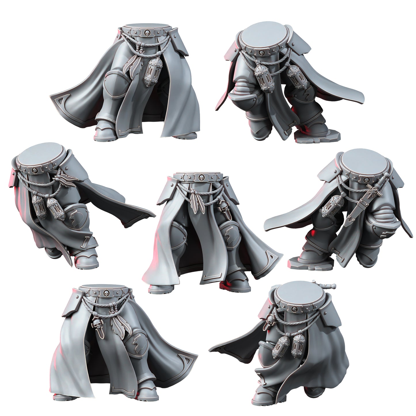 Hooded Knights Legs, resin conversion bits, bits, 28mm heroic scale unpainted resin, view 2