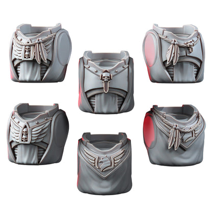 Hooded Knights Torsos, resin conversion bits, bits, 28mm heroic scale unpainted resin