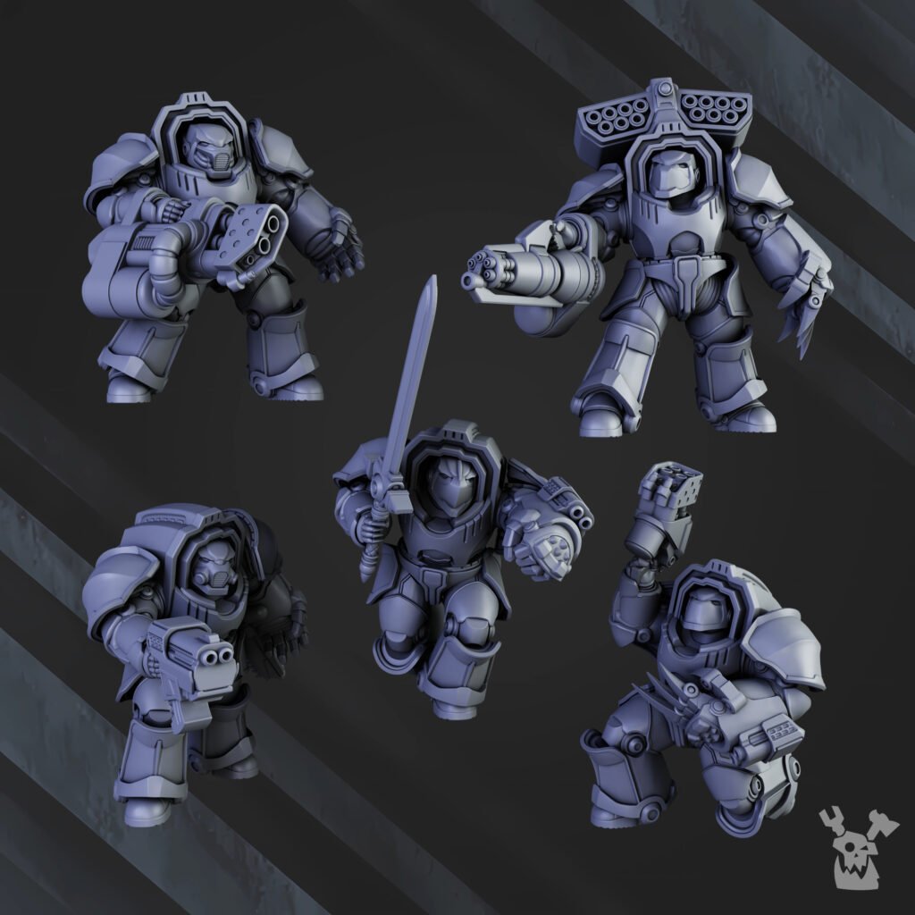 Siege Knights Heavy Knights Of The Great (5 Units), proxy miniature, squad, 28mm heroic scale unpainted resin