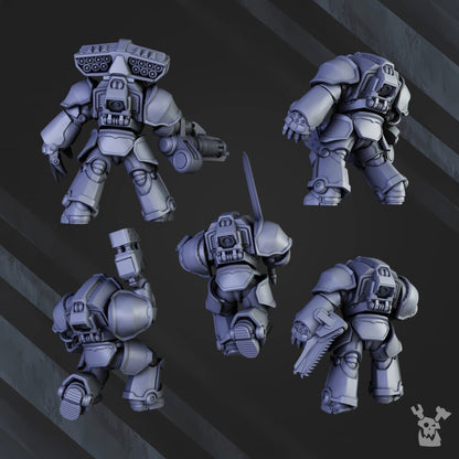 Siege Knights Heavy Knights Of The Great (5 Units), proxy miniature, squad, 28mm heroic scale unpainted resin, view 2
