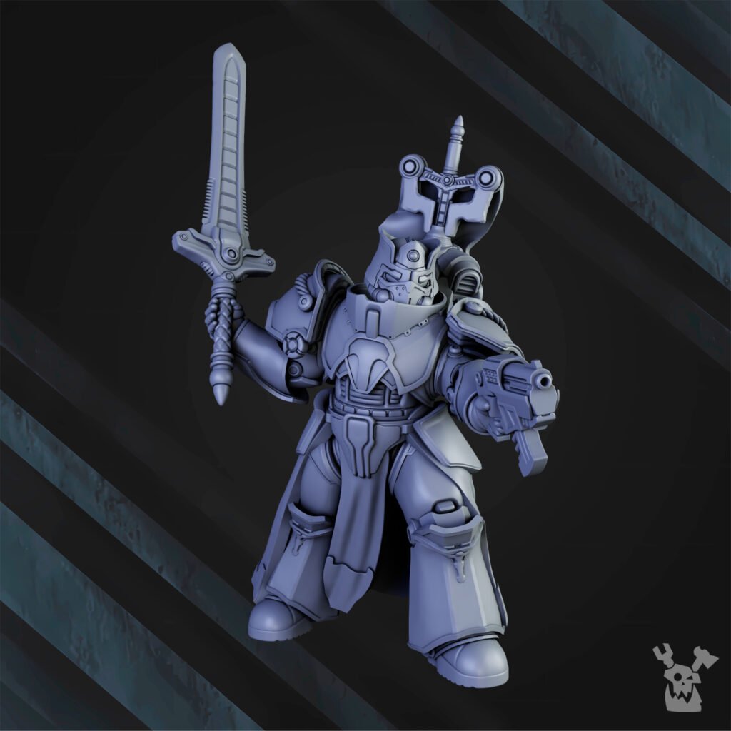 Siege Knights Commander Henry The Stronghold, proxy miniature, character, 28mm heroic scale unpainted resin