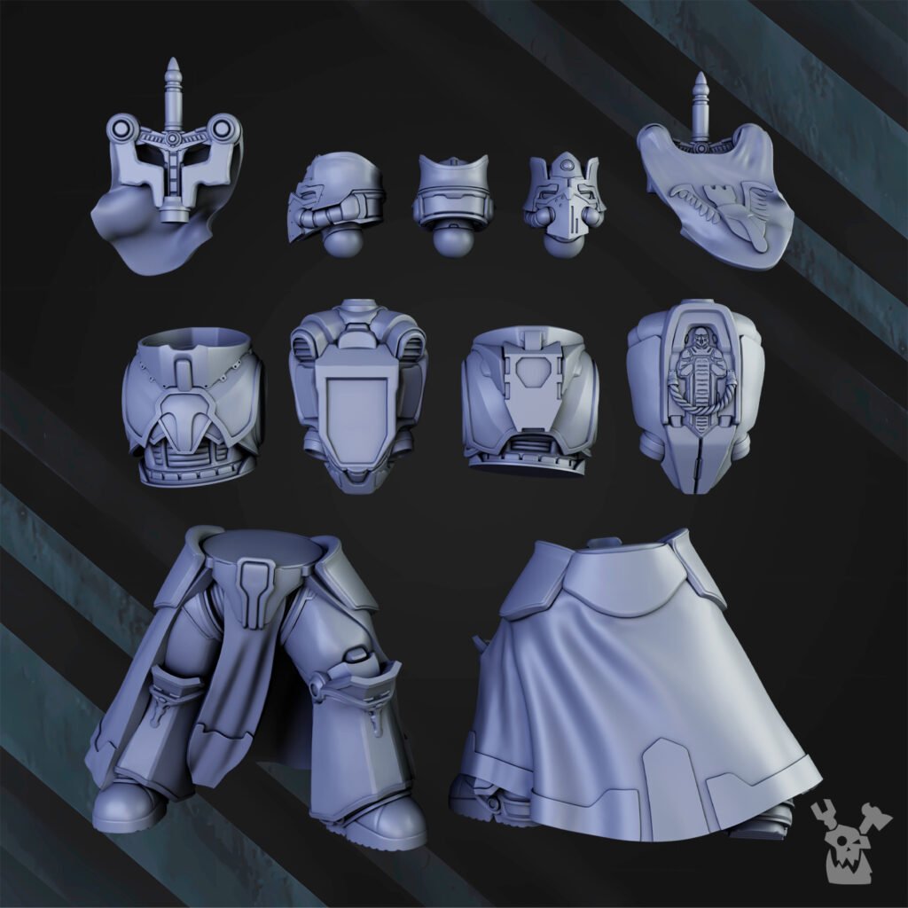 Siege Knights Commander Henry The Stronghold, proxy miniature, character, 28mm heroic scale unpainted resin, view 3