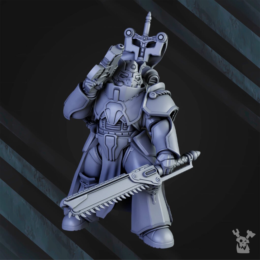 Siege Knights Commander Henry The Stronghold, proxy miniature, character, 28mm heroic scale unpainted resin, view 5