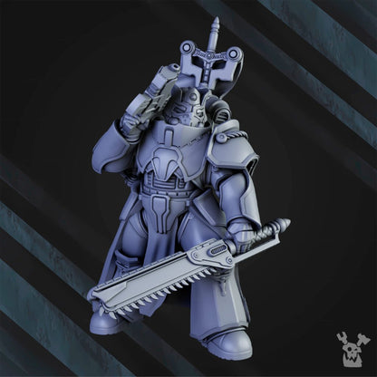 Siege Knights Commander Henry The Stronghold, proxy miniature, character, 28mm heroic scale unpainted resin, view 5