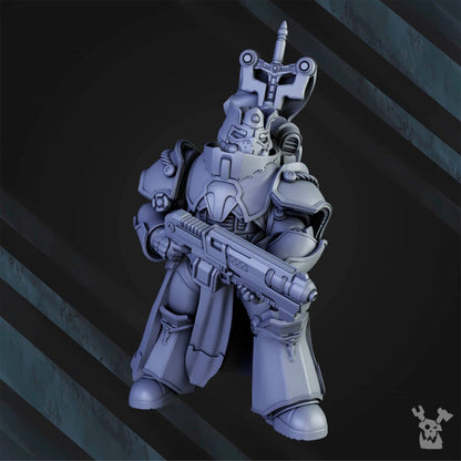 Siege Knights Commander Henry The Stronghold, proxy miniature, character, 28mm heroic scale unpainted resin, view 7