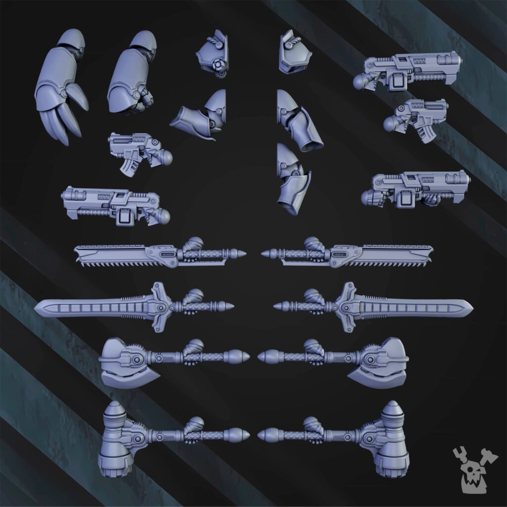 Siege Knights Commander Henry The Stronghold, proxy miniature, character, 28mm heroic scale unpainted resin, view 8