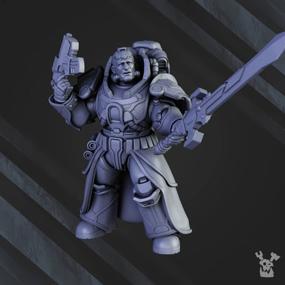 Siege Knights Sir Laurence The Protector, proxy miniature, character, 28mm heroic scale unpainted resin