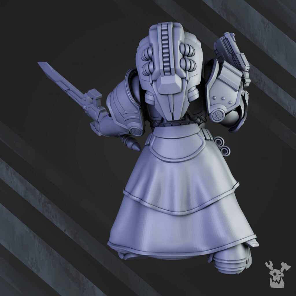 Siege Knights Sir Laurence The Protector, proxy miniature, character, 28mm heroic scale unpainted resin, view 2