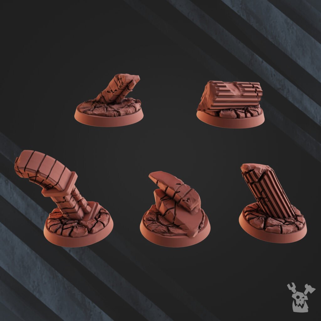 Flame Knights Assault Squad, proxy miniature, 28mm heroic scale unpainted resin, view 7
