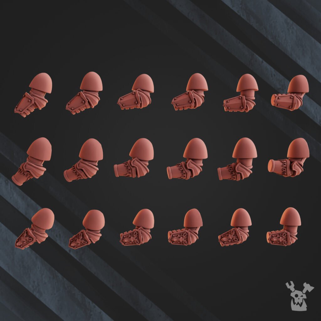 Flame Knights Blade Keepers, proxy miniature, infantry, 28mm heroic scale unpainted resin, view 3