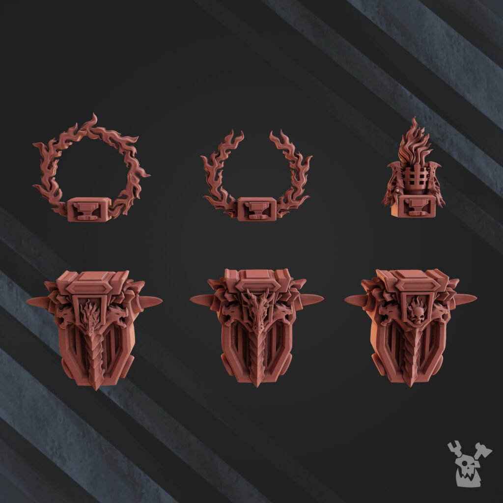 Flame Knights Blade Keepers, proxy miniature, infantry, 28mm heroic scale unpainted resin, view 4