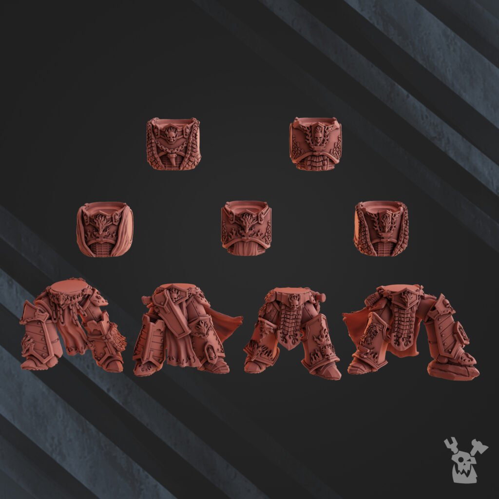Flame Knights Blade Keepers, proxy miniature, infantry, 28mm heroic scale unpainted resin, view 5