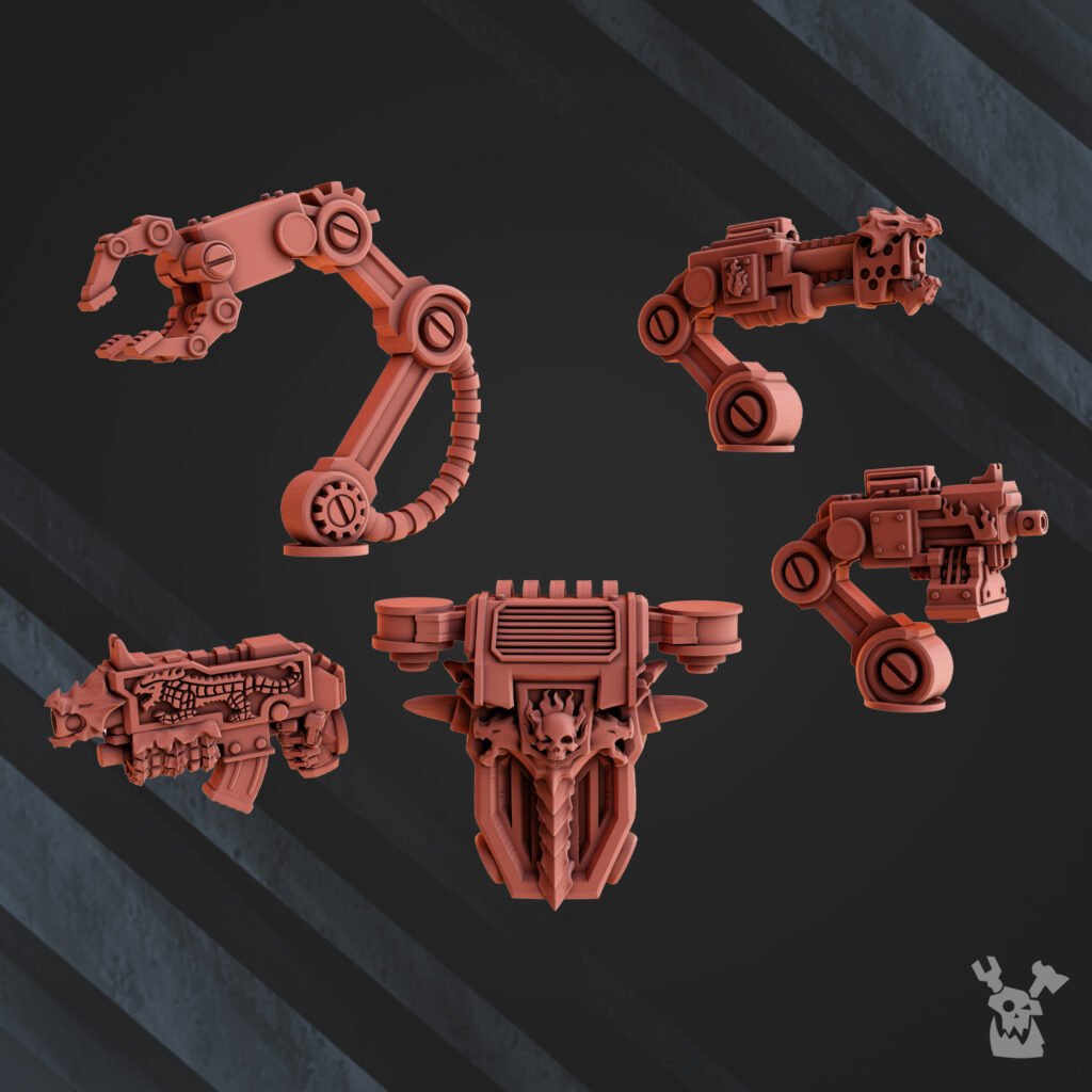 Flame Knights Engineer, proxy miniature, character, 28mm heroic scale unpainted resin, view 6