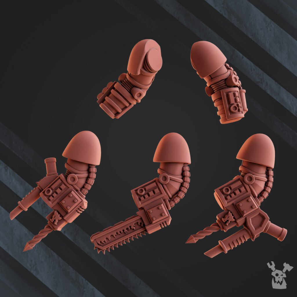 Flame Knights Medic And Injured Warrior, proxy miniature, character, 28mm heroic scale unpainted resin, view 6