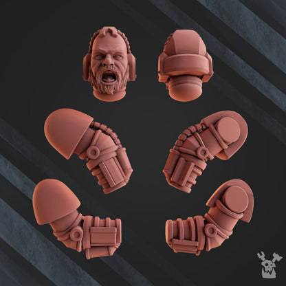 Flame Knights Scribesman, proxy miniature, character, 28mm heroic scale unpainted resin, view 3