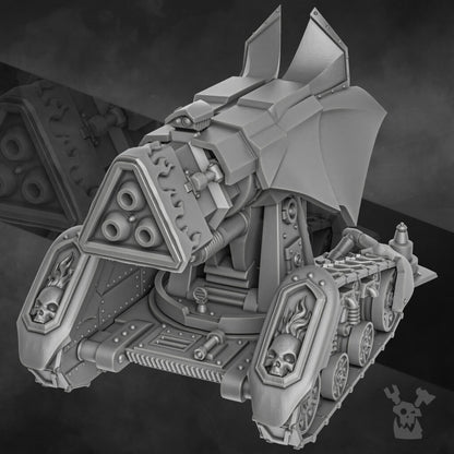 Flame Knights Stormcannon, proxy miniature, artillery, 28mm heroic scale unpainted resin