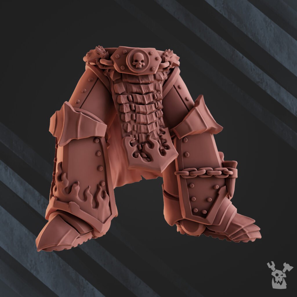 Flame Knights Vexillary, proxy miniature, character, 28mm heroic scale unpainted resin, view 3