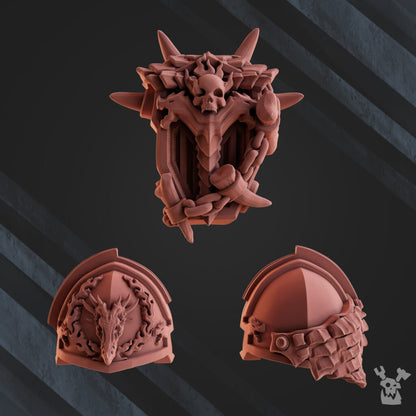 Flame Knights Vexillary, proxy miniature, character, 28mm heroic scale unpainted resin, view 5