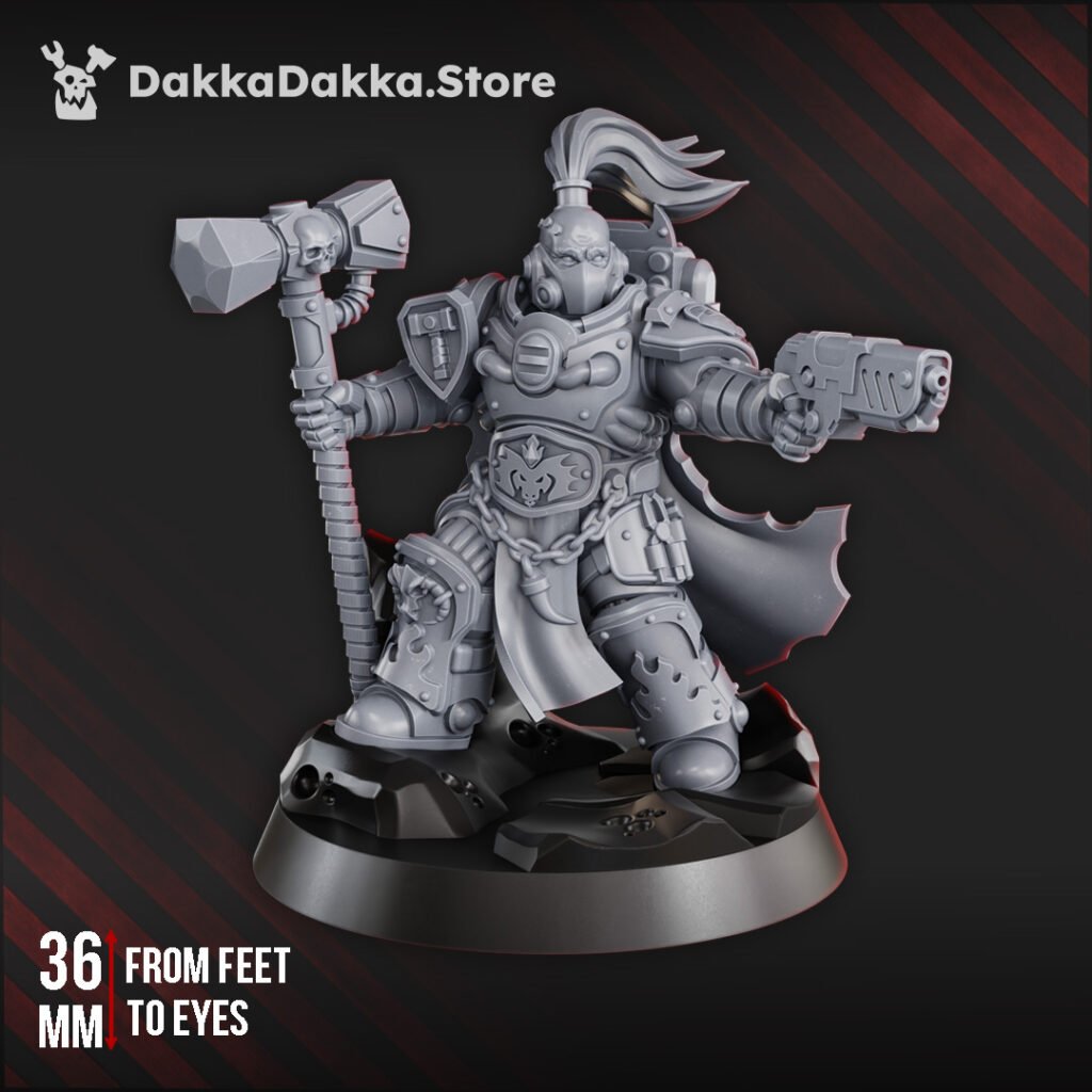 Flame Knights Agadrax The Forgefire, proxy miniature, character, 28mm heroic scale unpainted resin