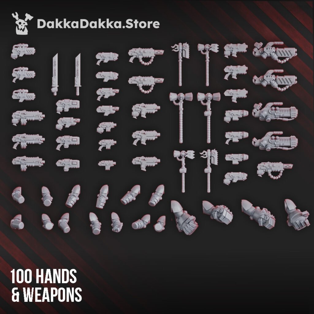 Flame Knights Warriors Storm Squad With Jetpacks Disassembled, proxy miniature, 28mm heroic scale unpainted resin, view 4