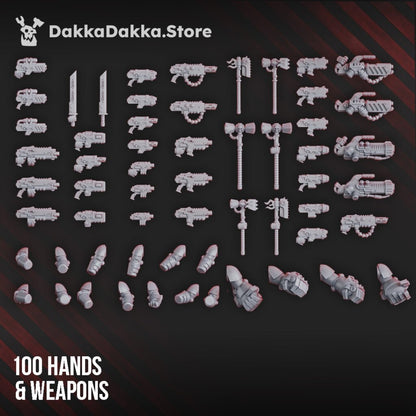 Flame Knights Warriors Storm Squad With Jetpacks Disassembled, proxy miniature, 28mm heroic scale unpainted resin, view 4