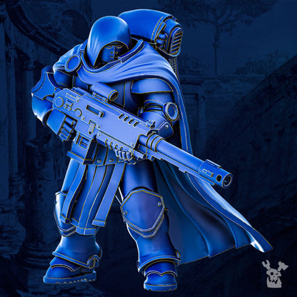 Ultra Knights Acer Oculus Scout Snipers Squad, proxy miniature, 28mm heroic scale unpainted resin, view 2