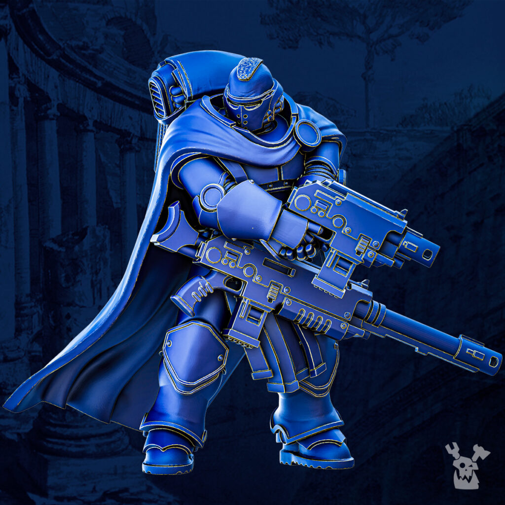 Ultra Knights Acer Oculus Scout Snipers Squad, proxy miniature, 28mm heroic scale unpainted resin, view 3