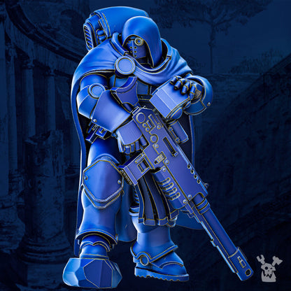 Ultra Knights Acer Oculus Scout Snipers Squad, proxy miniature, 28mm heroic scale unpainted resin, view 4