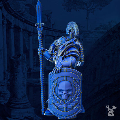 Ultra Knights Agamemnon The Cohorte Commander, proxy miniature, character, 28mm heroic scale unpainted resin, view 2