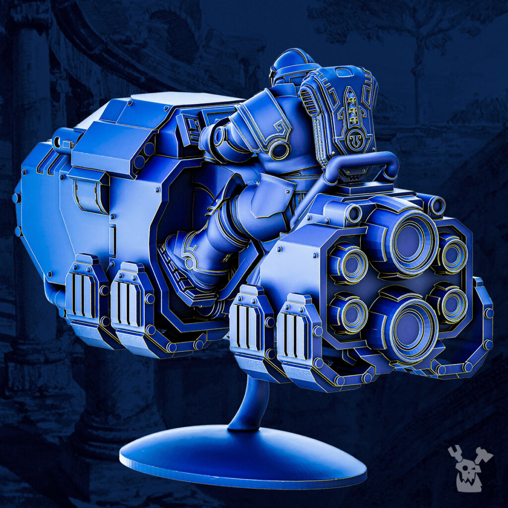 Ultra Knights Airus Cursors Squad, proxy miniature, 28mm heroic scale unpainted resin, view 2