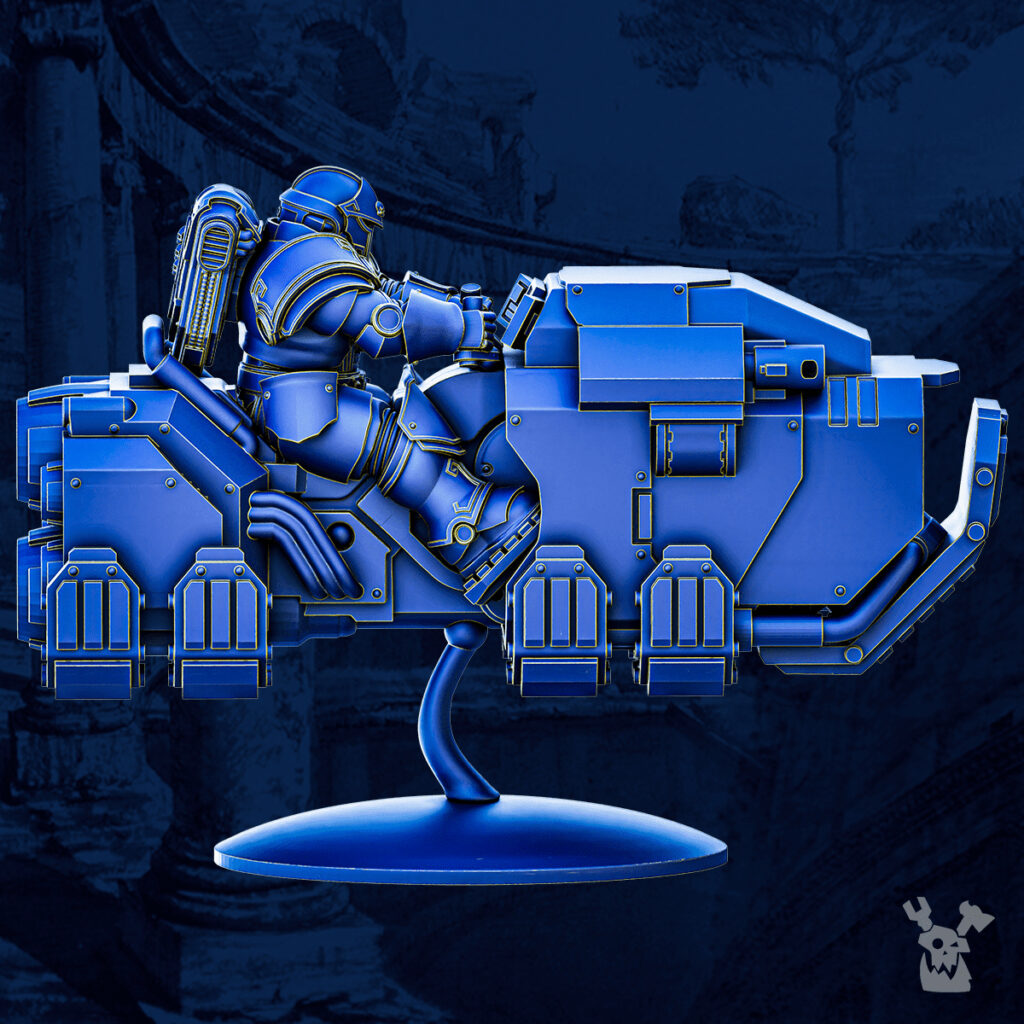Ultra Knights Airus Cursors Squad, proxy miniature, 28mm heroic scale unpainted resin, view 3