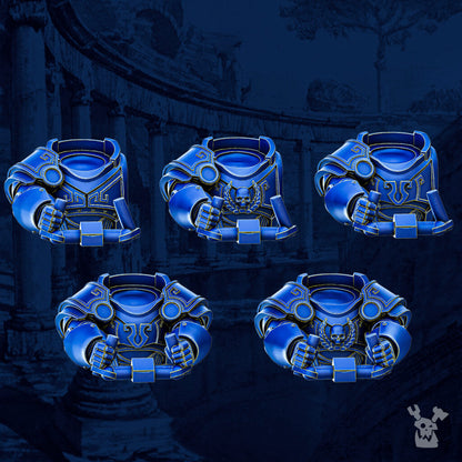 Ultra Knights Airus Cursors Squad, proxy miniature, 28mm heroic scale unpainted resin, view 5
