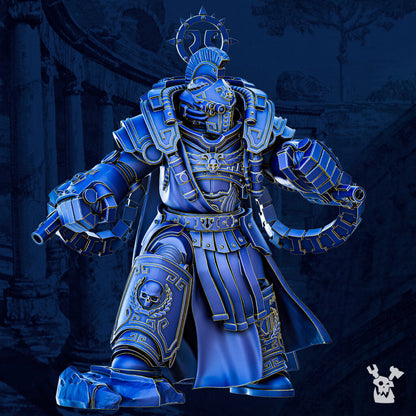 Ultra Knights Captain Veigar Prima Manus, proxy miniature, character, 28mm heroic scale unpainted resin, view 3