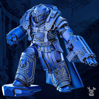 Ultra Knights Gravis Princeps Squad Build Kit, proxy miniature, 28mm heroic scale unpainted resin, view 2