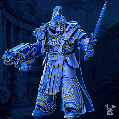 Ultra Knights Gravis Princeps Squad Build Kit, proxy miniature, 28mm heroic scale unpainted resin, view 5