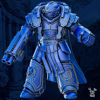 Ultra Knights Gravis Princeps Squad Build Kit, proxy miniature, 28mm heroic scale unpainted resin, view 7