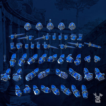 Ultra Knights Gravis Princeps Squad Build Kit, proxy miniature, 28mm heroic scale unpainted resin, view 8